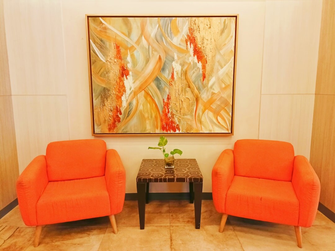 Modern media training office reception area